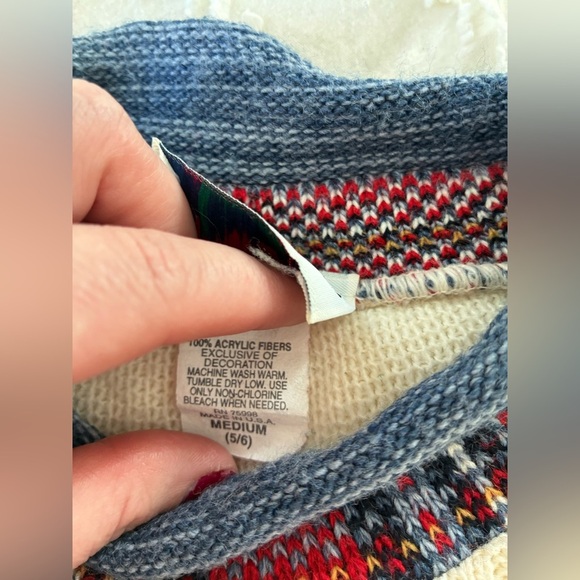 Vintage 80’s White Heartworks Horse Sweater,  Girls Size 5-6 - Picture 3 of 5